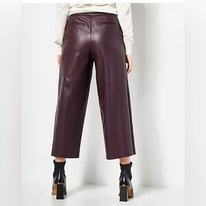 J Jason Wu black Faux Leather Croc Culotte